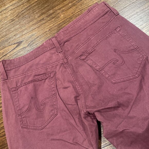 NWOT AG Adriano Goldschmied 32x32 Everett SUD Slim Straight Pant Red Patterned - Picture 4 of 8